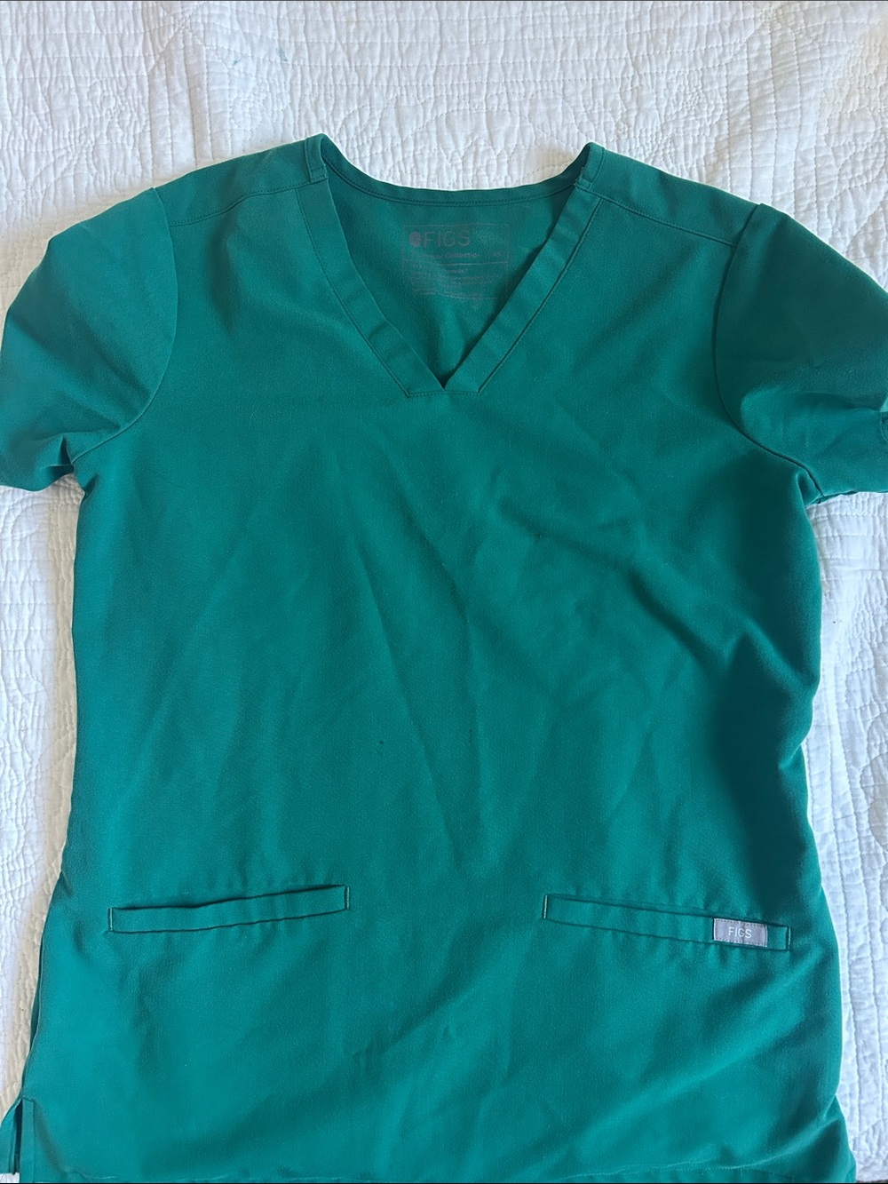 Figs hunter green scrub top